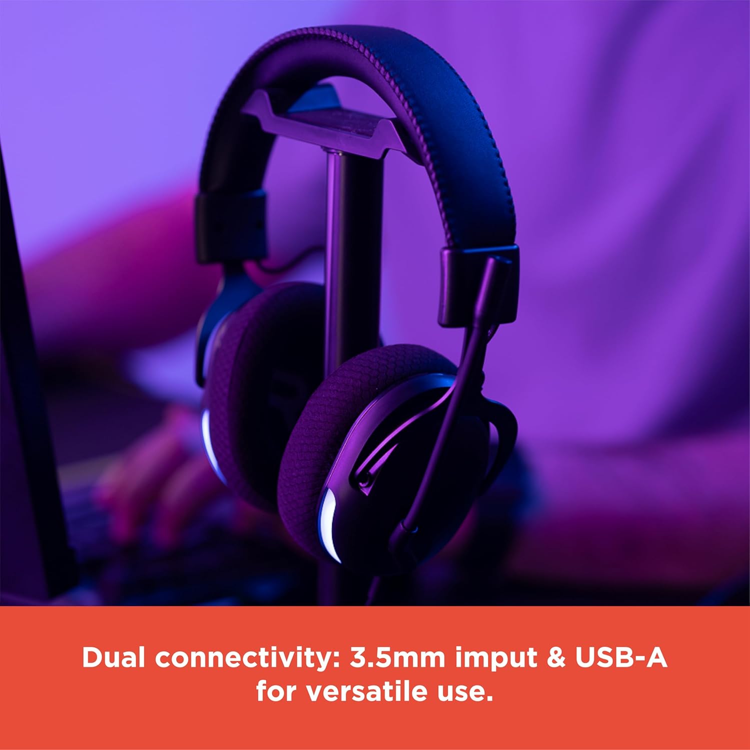 RadioShack Gaming Headphones – 40mm Drivers, Dual Connectivity (3.5mm & USB-A), Modern & Sleek Black Design image 3 of 9 B0DNTWYCG6