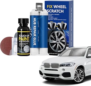 Wheel Scratch Remover, Wheel Repair Kit - Car Wheel Scratch Fix, Wheel Repair Tool Set, Quick and Easy Vehicle Scratch Repair for Silver Aluminum Alloy Wheels