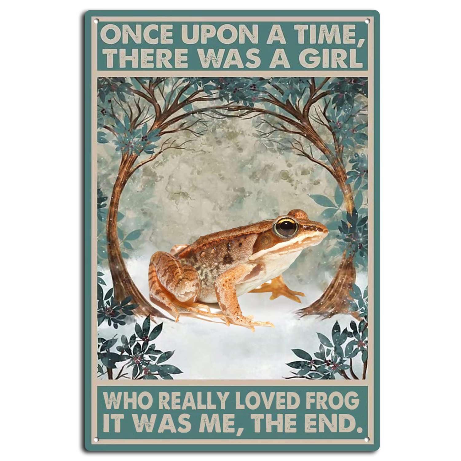 Kwqdozf As Pic Tin Bathroom Signs Vintage Who Really Loved Frog, Once Upon A Time There Wa