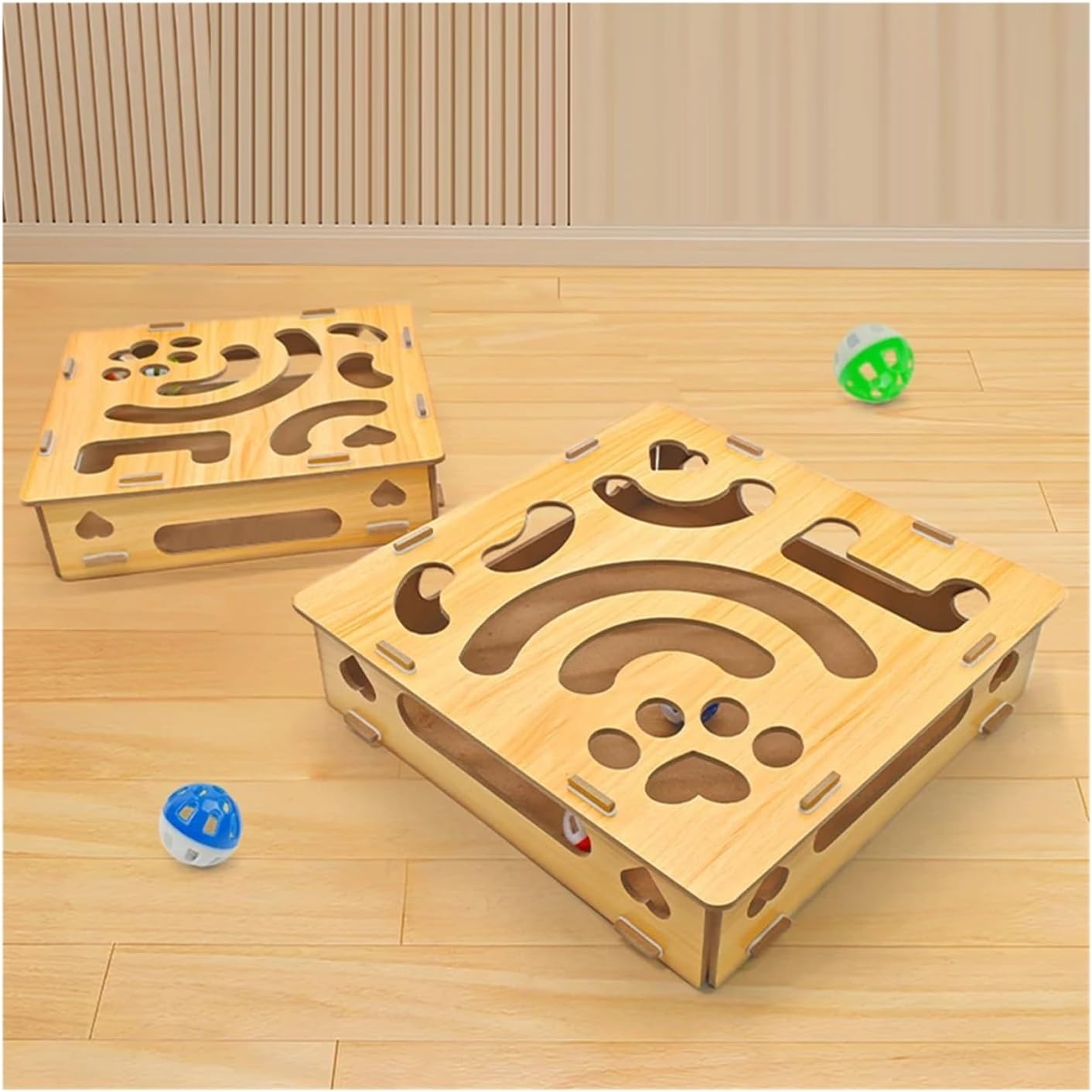 Cat Nail File Enrichment Box Dog Nail Scratch Board with Treats Box Self-Entertaining Cats for Kittens Adult Cats(28cm)