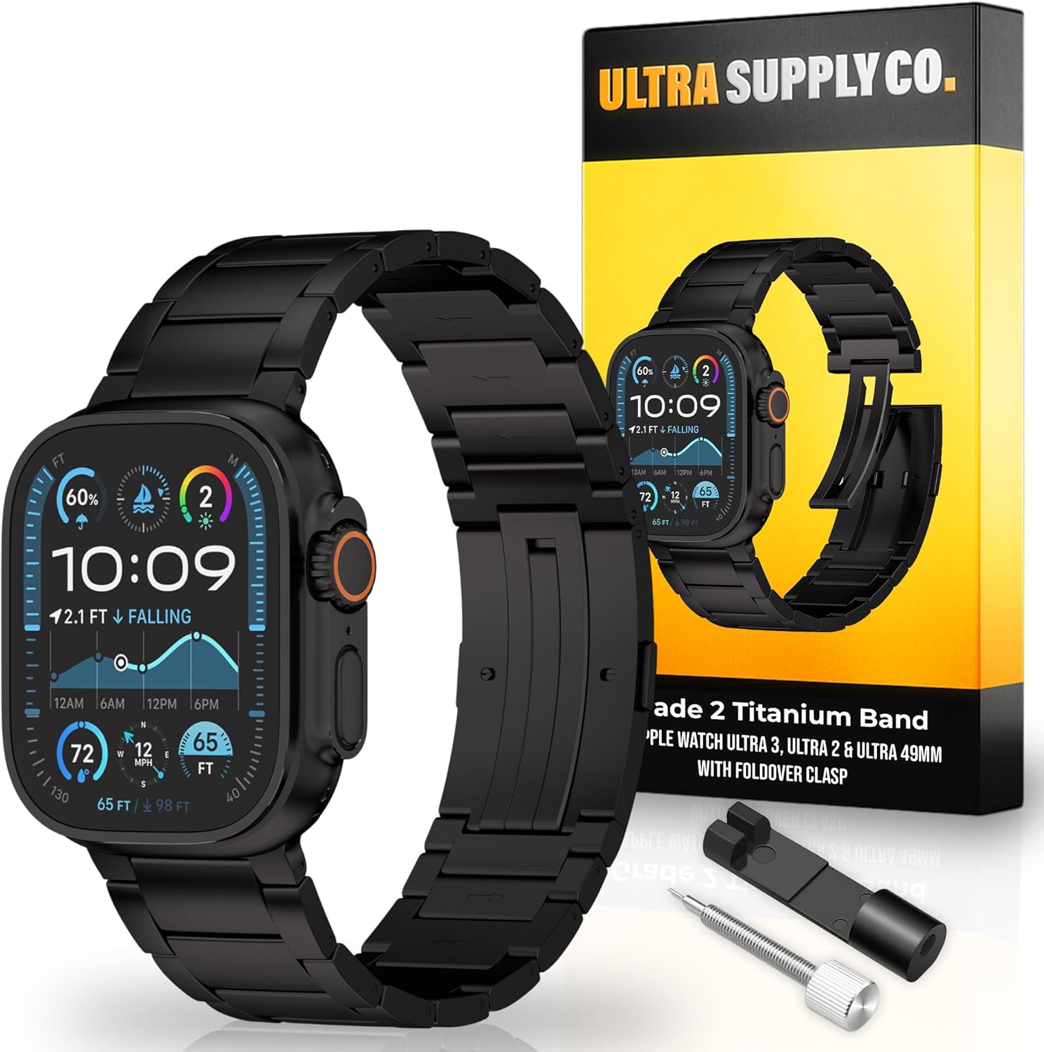 49mm Titanium Band for Apple Watch Ultra – Folding Buckle