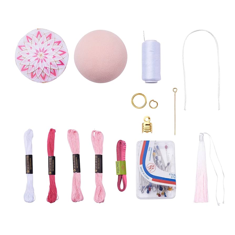 Amazon | 2セット入り てまり 手毬 DIYクラフト材料キット 刺繍