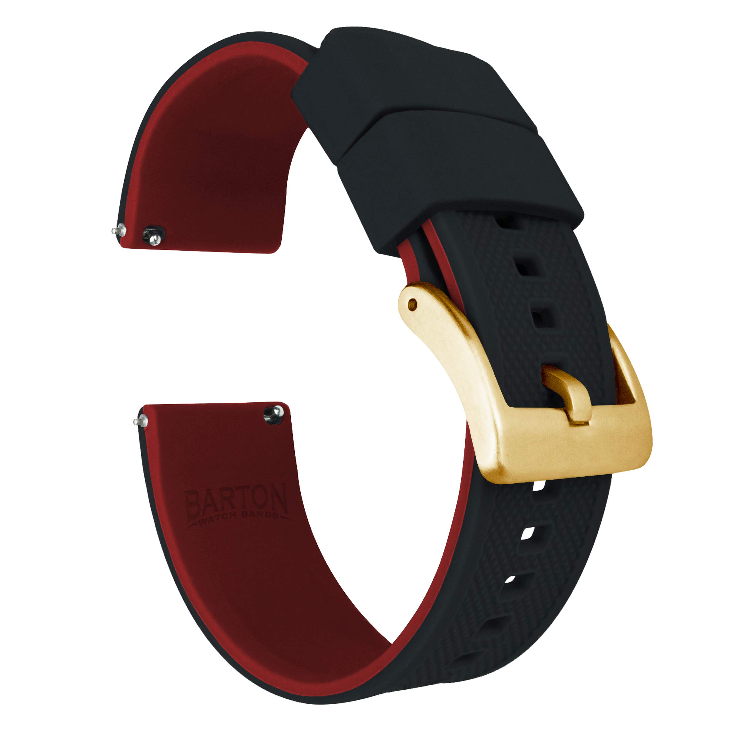 BARTON Elite Silicone Watch Bands - Gold Buckle Quick Release