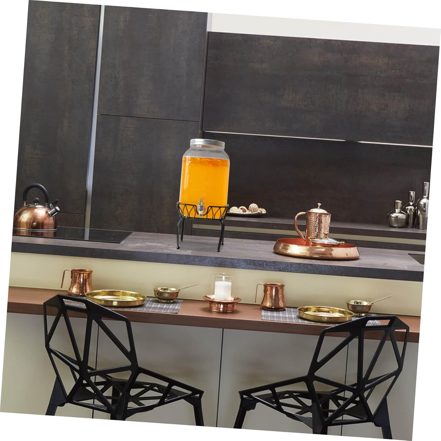 Ciieeo Drink Dispenser Stand Lightweight Metal Beverage Bucket Holder for Beer Wine Juice Easy to Store Sturdy Rack for Home Bar and Parties