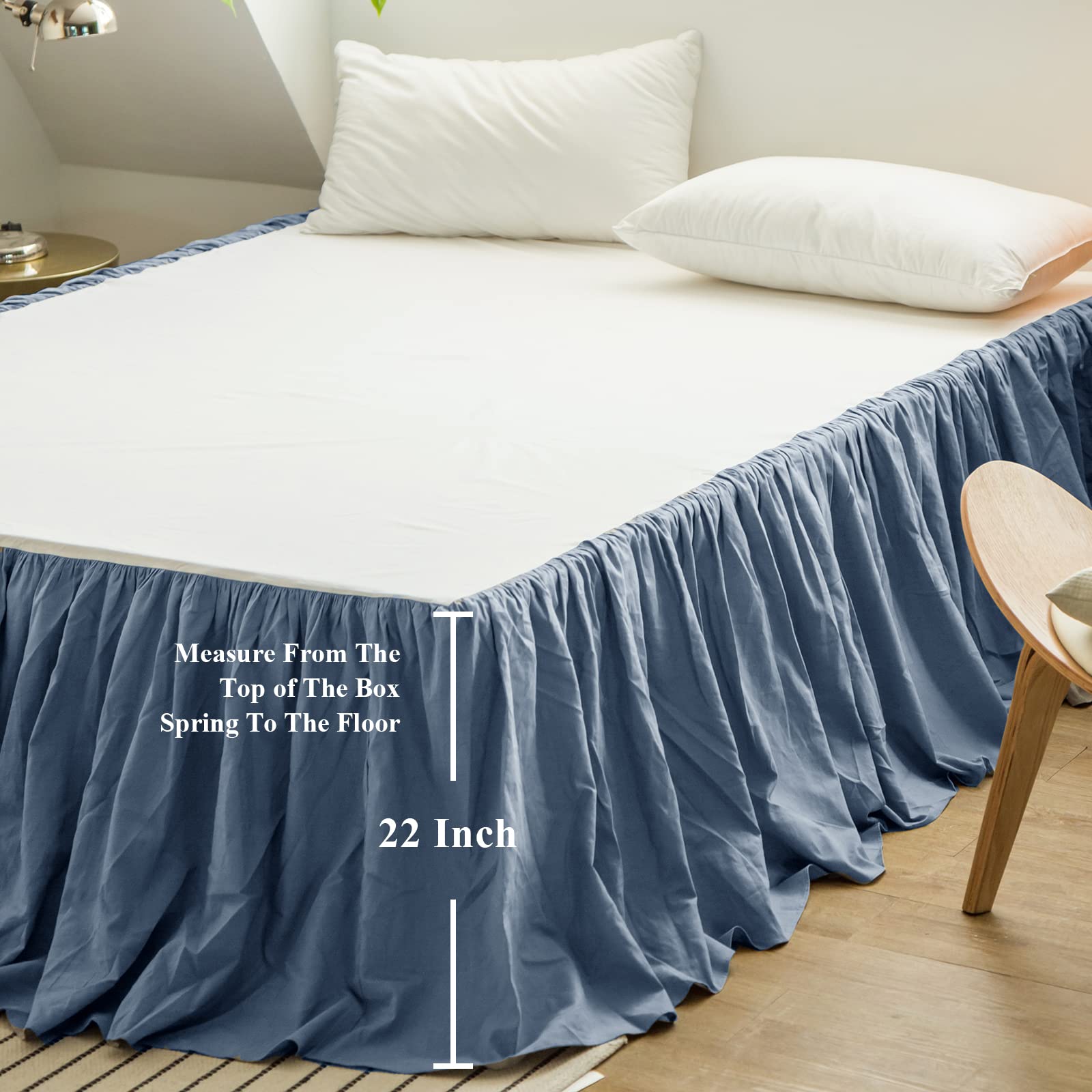 BISELINA 45% Katoen 55% Belgische Linnen Bedrok met Ruches 22-Inch Tailored Drop Franse Natuurlijke Boerderij Gezellig Zacht Beddengoed (Bedrok 22'' Drop Twin, Linnen BISELINA 45% Katoen 55% Belgische Linnen Bedrok met Ruches 22-Inch Tailored Drop Franse Natuurlijke Boerderij Gezellig Zacht Beddengoed (Bedrok 22'' Drop Twin, Linnen