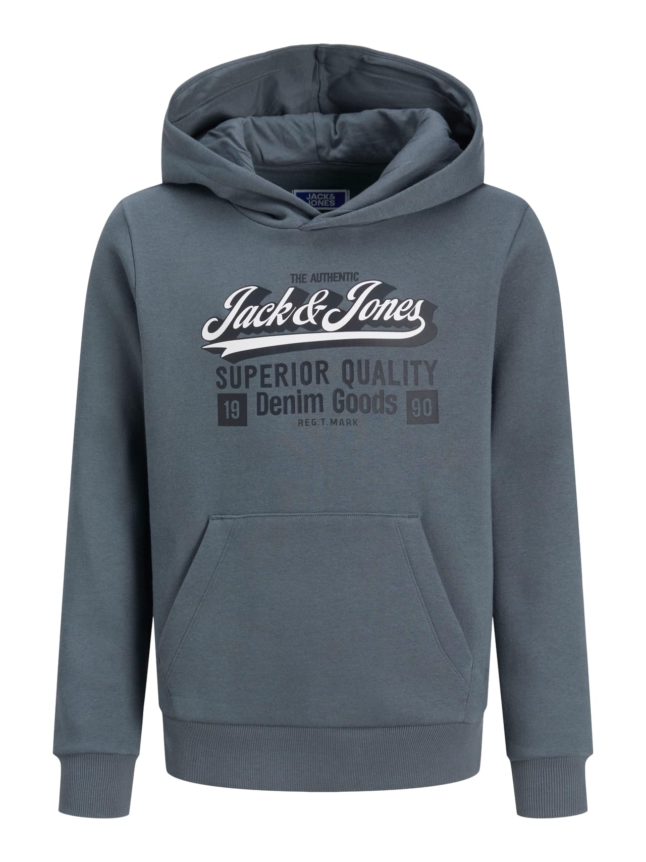 JACK & JONES Men's Jjelogo Sweat Hood 2 Col Aw25 Noos Jnr, stormy weather, 128