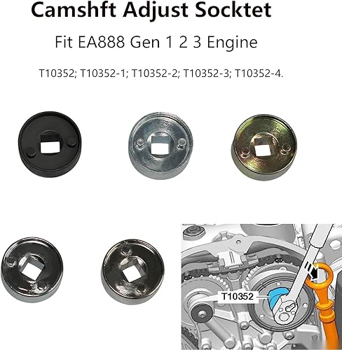 Miniatura 19 de Kit de herramientas de sincronización del árbol de levas del árbol de levas, herramienta de ajuste de escape de admisión compatible con AUDI VAG VW