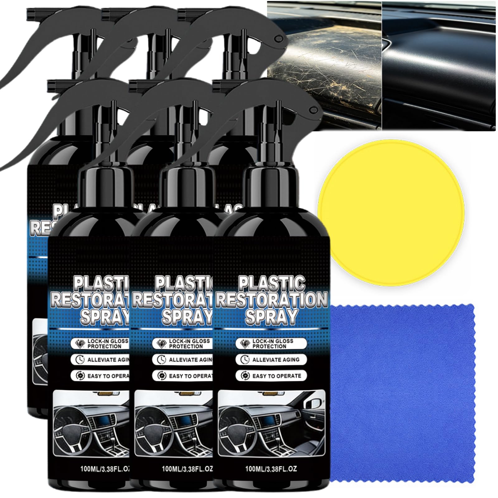 Advanced Black Trim Restorer Plastikowa renowacja z tworzywa sztucznego do użytku na zewnątrz wyblakłych i wewnętrznych tworzyw sztucznych do zderzaków, deski rozdzielczej i winylu, ochrona z