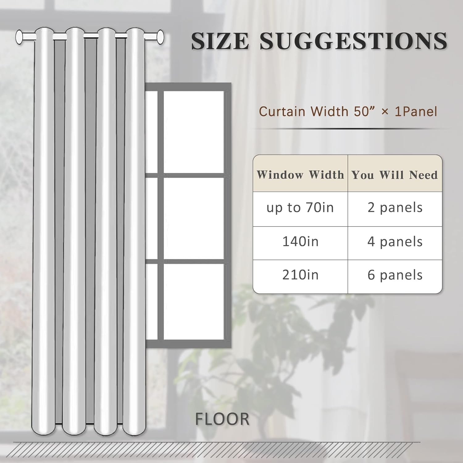 MAIHER Beige Extra Long Blackout Curtains 156 Inches Long 1 Panel 13FT Length 100% Blackout Linen Grommet Window Panels for High Ceiling Living Room 2 Story Curtains 50" W x 156" L