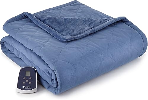 Miniatura 8 de Thermee Micro Flannel Manta térmica de gran tamaño, tamaño individual, manta eléctrica de microfranela a ultra terciopelo con 10 niveles de calor,