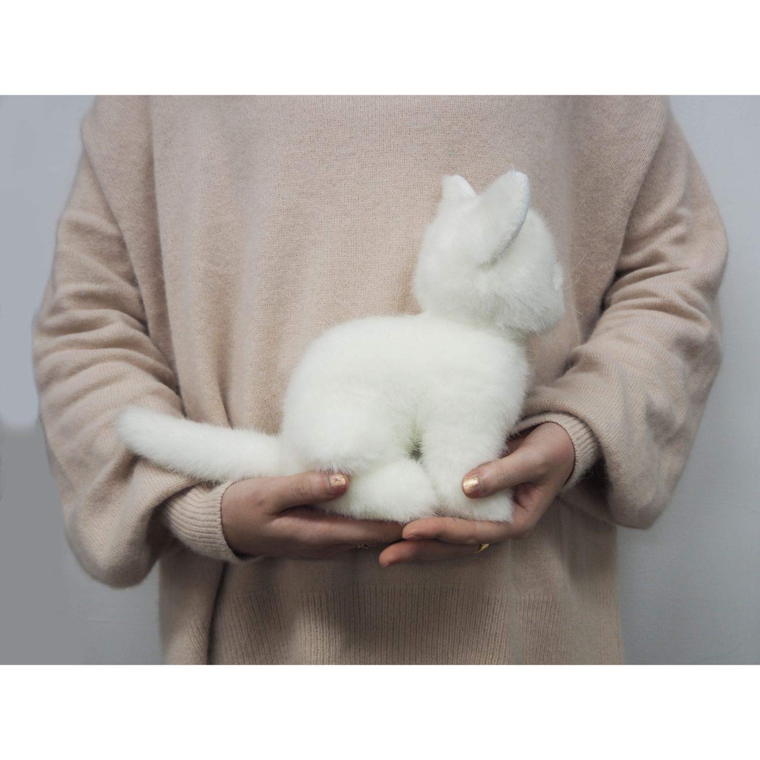 Amazon.co.jp: グレイスフル ネコ (日本製) おすわりCAT 白猫