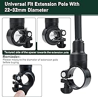 Vista 5 de Flehomo Espejo giratorio ajustable, herramienta de inspección de canaletas fácil desde el suelo, conectado a poste de extensión para inspeccionar