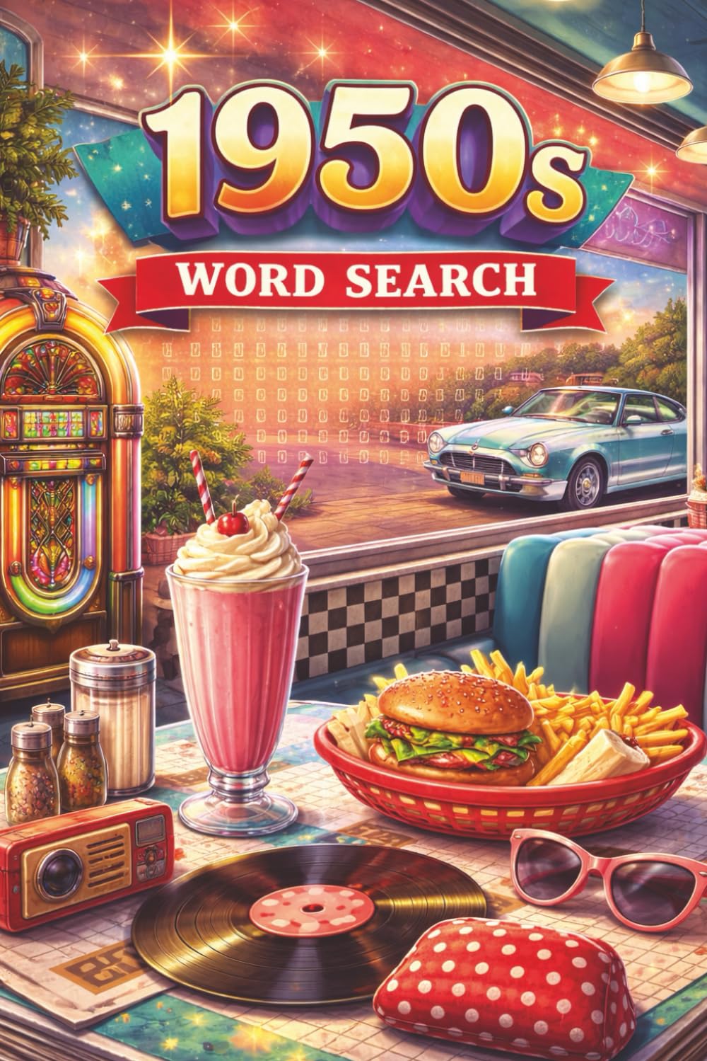 1950s Nostalgic Word Search: 1950s Nostalgia Word Search Puzzles | 6x9 Inches, 110 Pages | 50+ Puzzles | Solutions Included