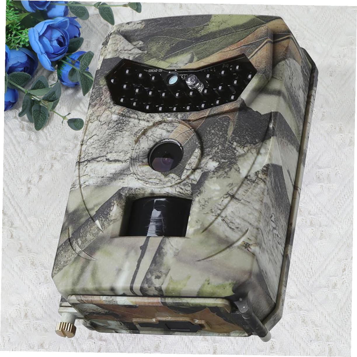 Mikikit Caméra de Chasse Étanche 1080p 26 LED Infrarouges, Plastique Robuste, Angle Pir 110°, pour Surveillance Extérieure et Observation Forestière