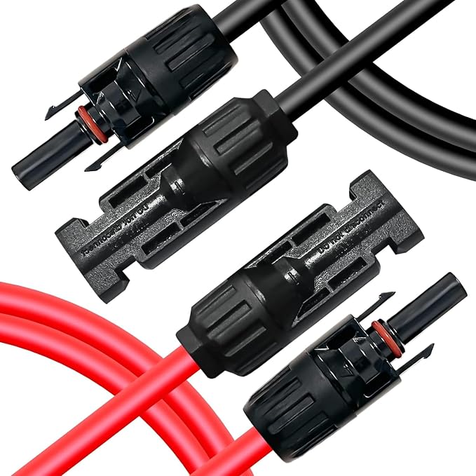 Cable de extensión solar 10AWG/12AWG con conectores macho y hembra 3 pies miniatura 2