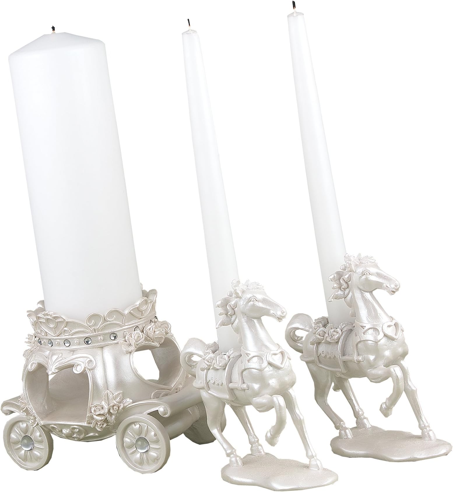 Hortense B Hewitt Wedding Accessories, Unity Candle Stand, Once Upon a Time, 3 Pieces
