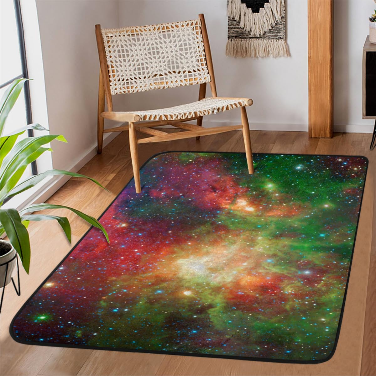 Grand tapis de salon motif nébuleuse 122x160 cm pour chambre