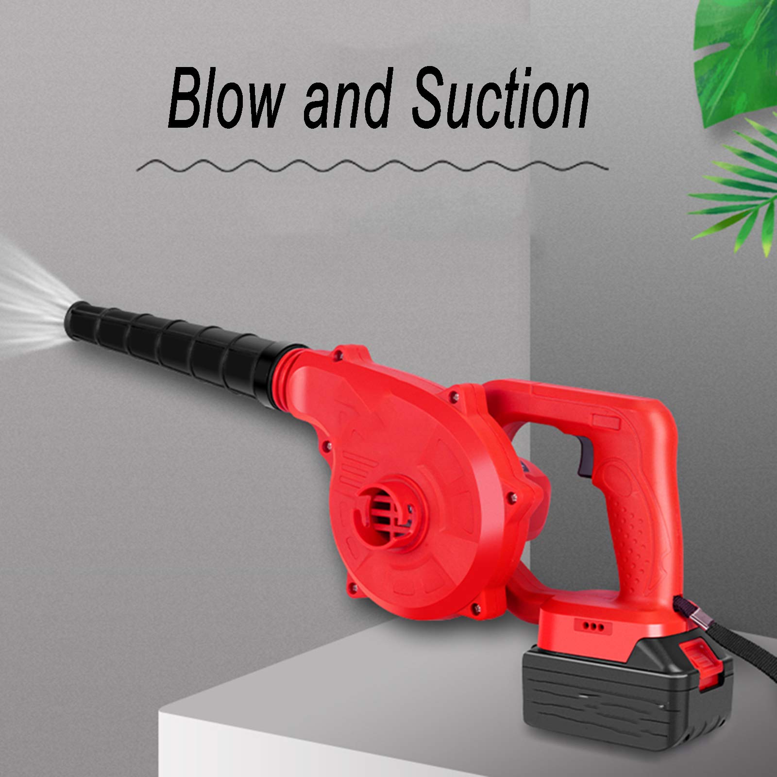 ZZXY Soffiatore, aspirapolvere 2 in 1 Progettato per lavori in Giardino Leggero e spazzamento di superfici dure Variabile, con Batteria e Caricabatterie