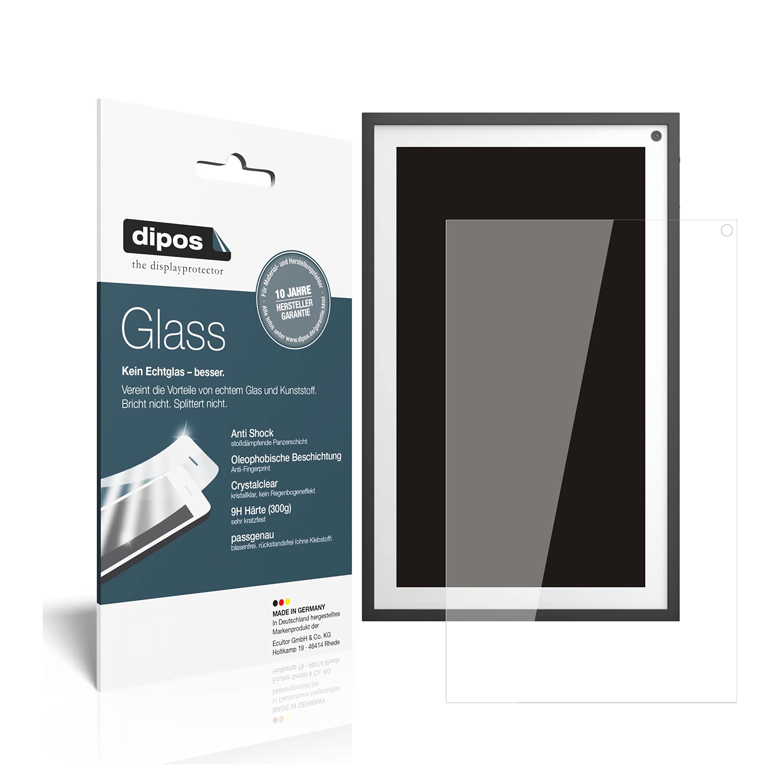 dipos I 2X Protector de Pantalla Compatible con Amazon Echo Show 15 (2021) Vidrio Flexible Cristal Proteccion 9H