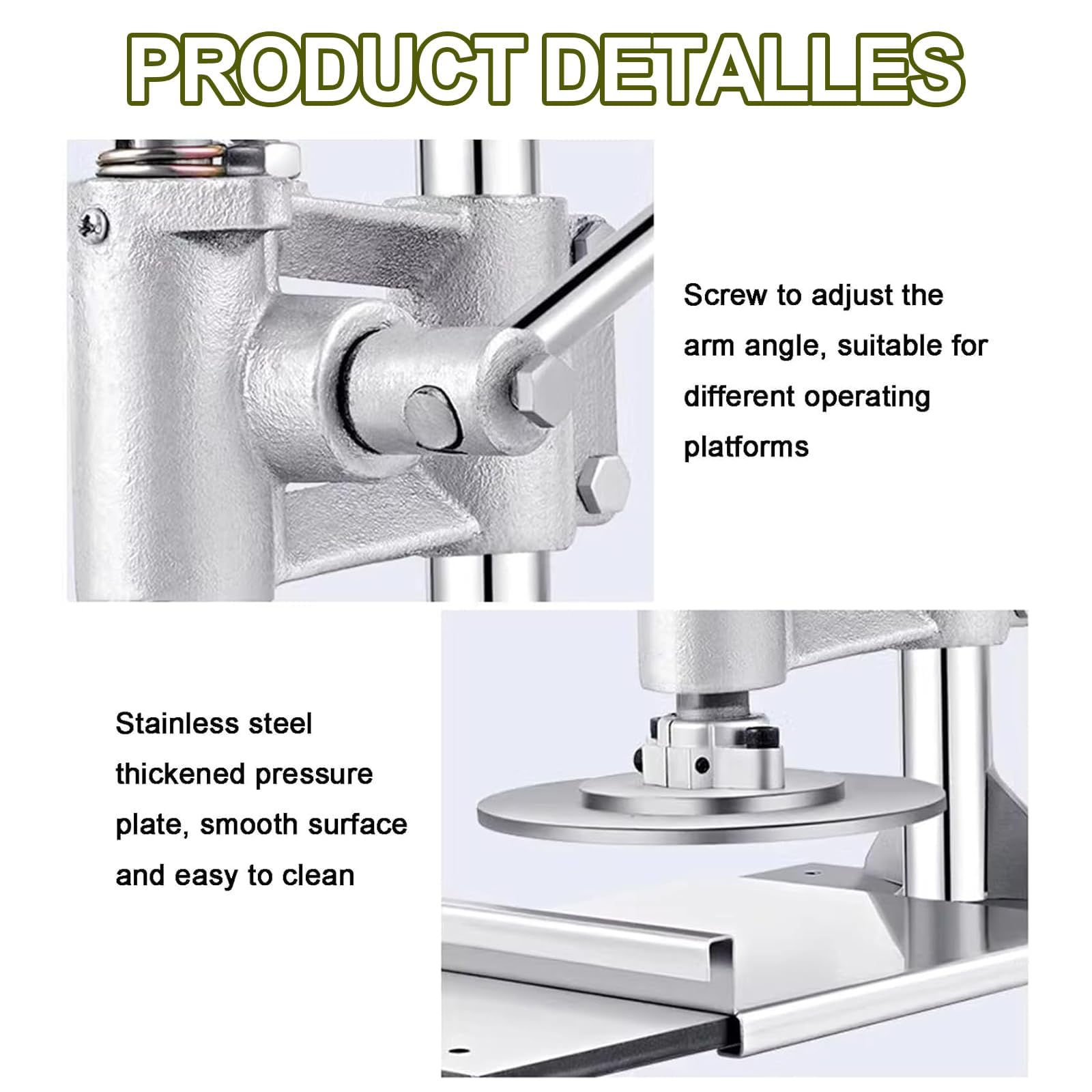 Pressa Manuale Per Impasto In Acciaio Inox, Pressa Per Pizza Da 16 Cm Con Spessore Regolabile, Per Pizza, Piadine, Tortillas E Pasta Sfoglia