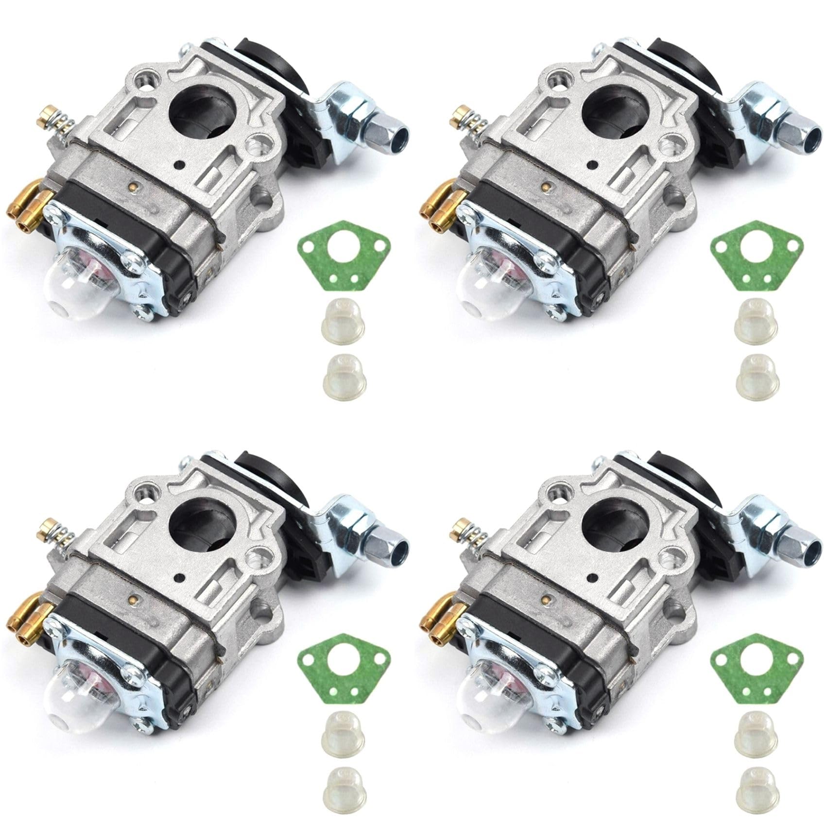 Jnchdghwa 4 Set 15mm Carburetor Kit for Brush Cutter 43Cc 49Cc 52Cc Shredder Chain Saw Chainsaw