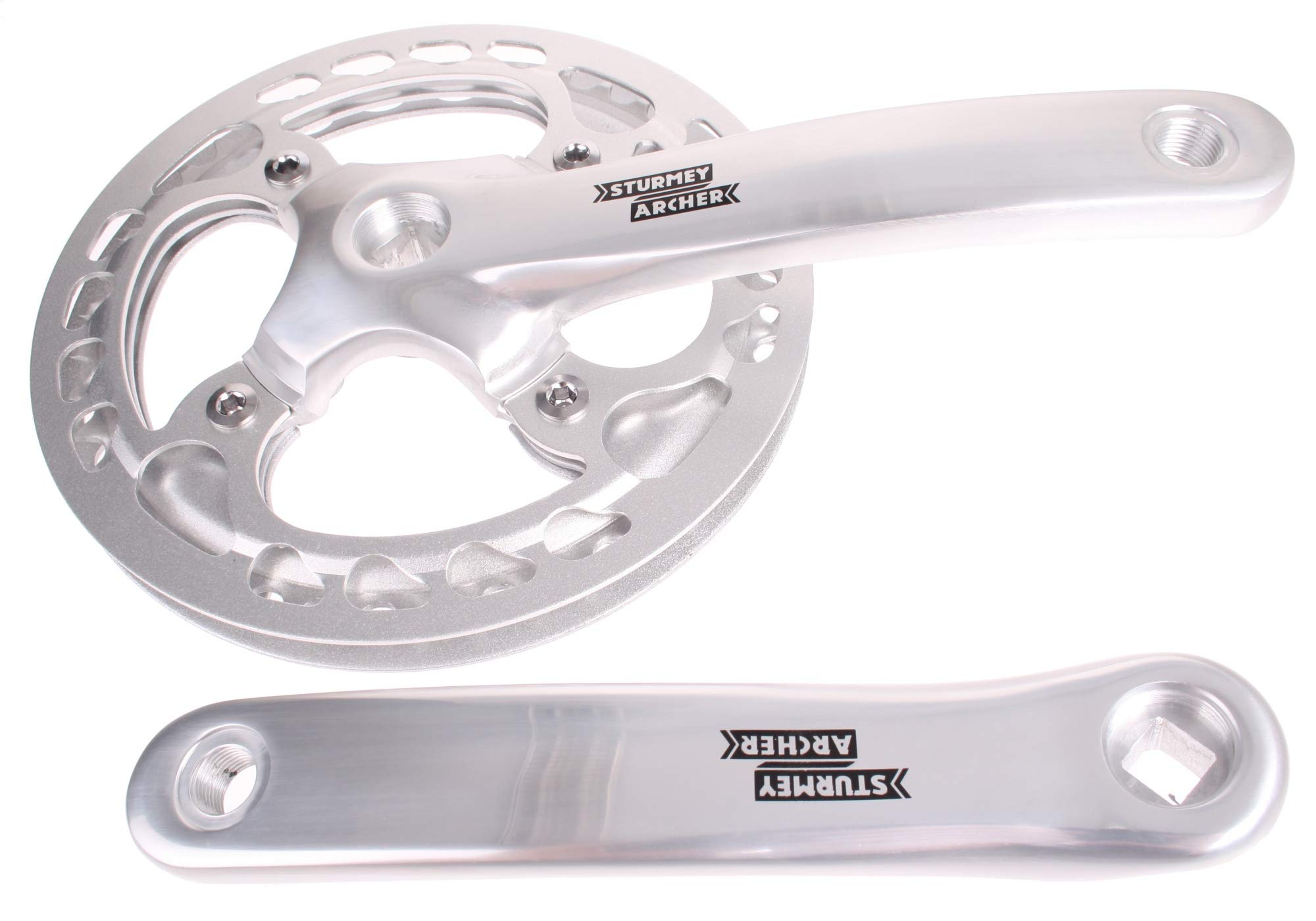 SunRace Kurbelsatz FCS722 42Z. 170mm mit Kettenschutz silber Fahrrad