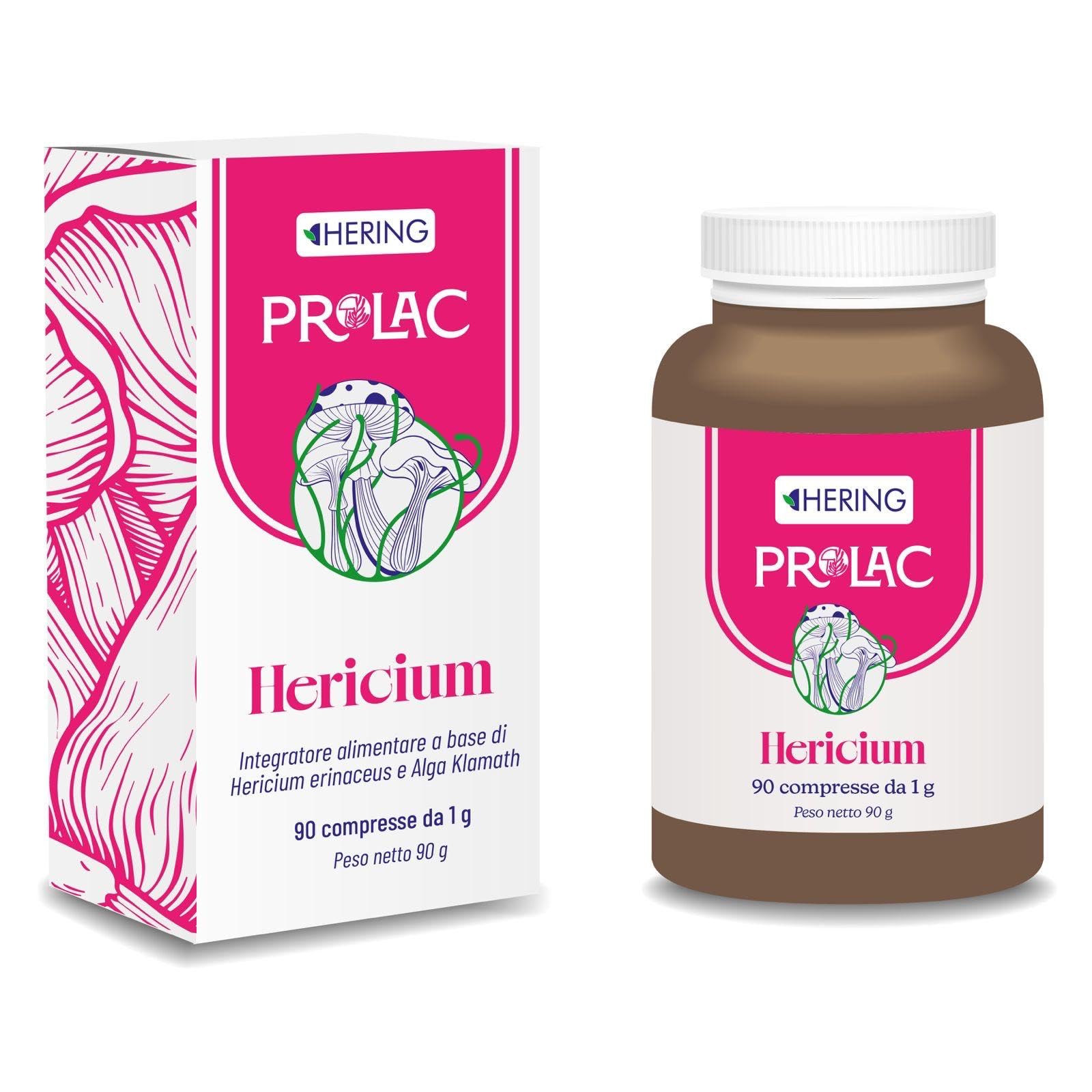 HERING PROLAC Hericium Integratore Alimentare con Alga Klamath, 90 Compresse da 1g