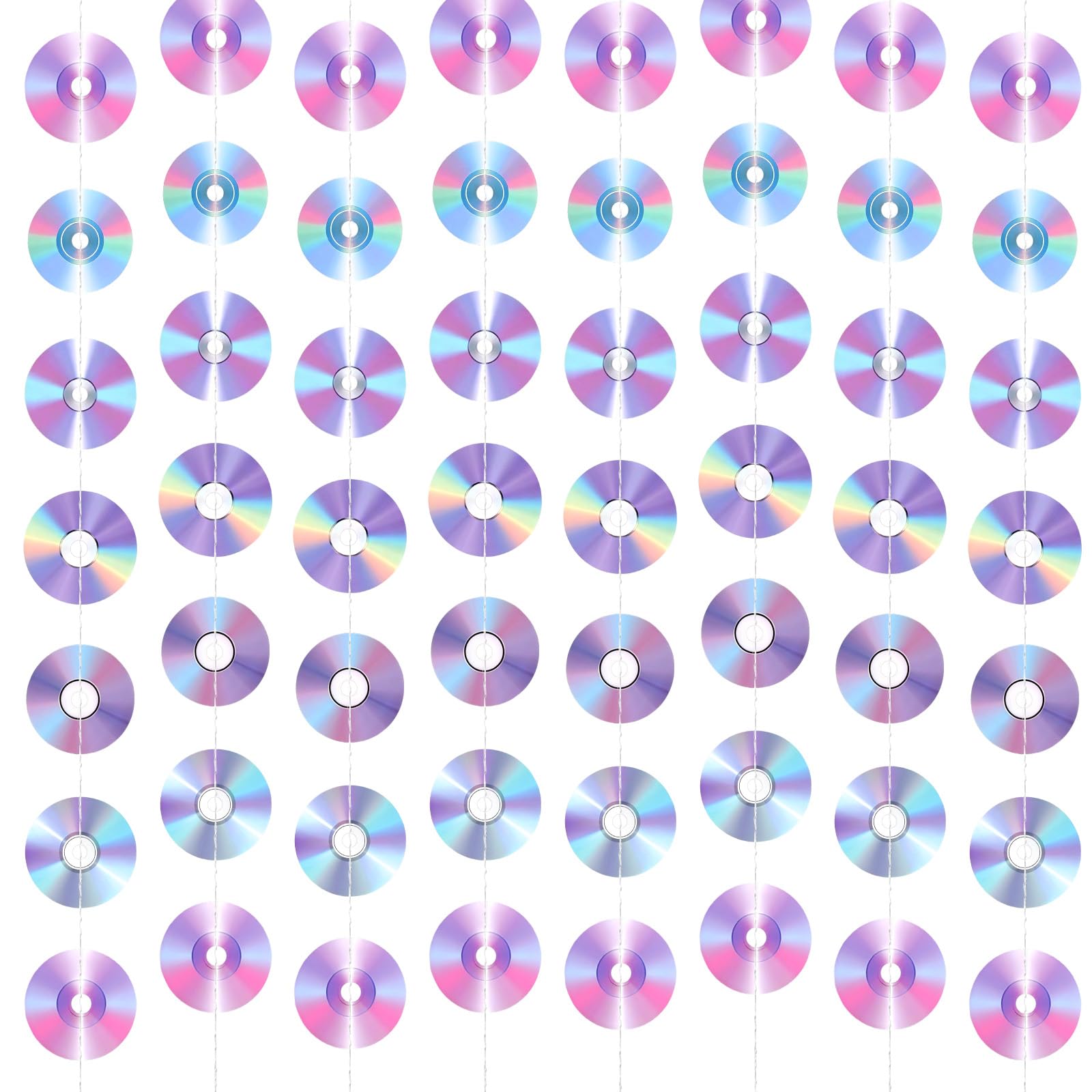 BLMHTWO 8PCS 90s Disco Party Decorations, Y2K CD Paper Garland Banner 2000s Hanging Decor Paper Cutouts Retro Disco Garland for 1990s 2000s Y2K Theme Birthday Party Supplies