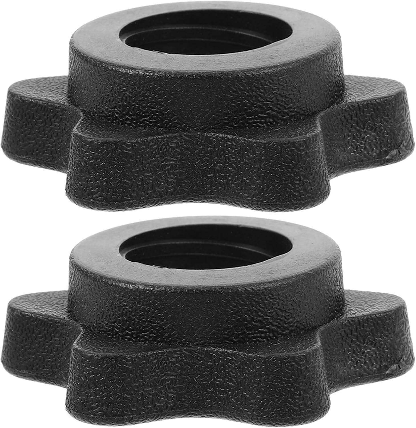 Barbell Collars Portable and 1 Inch Diameter Bars 2pcs Black Plastic Weight Clamps Bar Clips Ensures Reliability for Strength Training Workouts