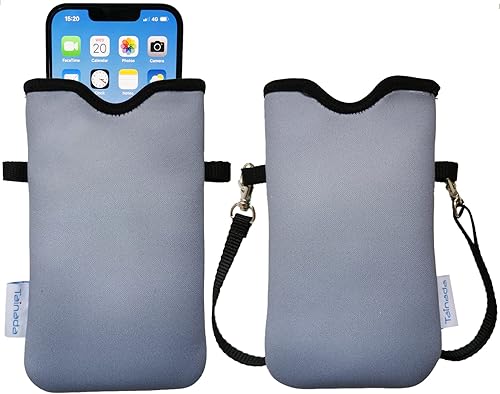 Miniatura 57 de Tainada Funda Bolsa Estuche de Neopreno para Teléfono para Hombres y Mujeres con Correa Cruzada/Cordón para el Cuello para iPhone 17/16/15 Pro Max