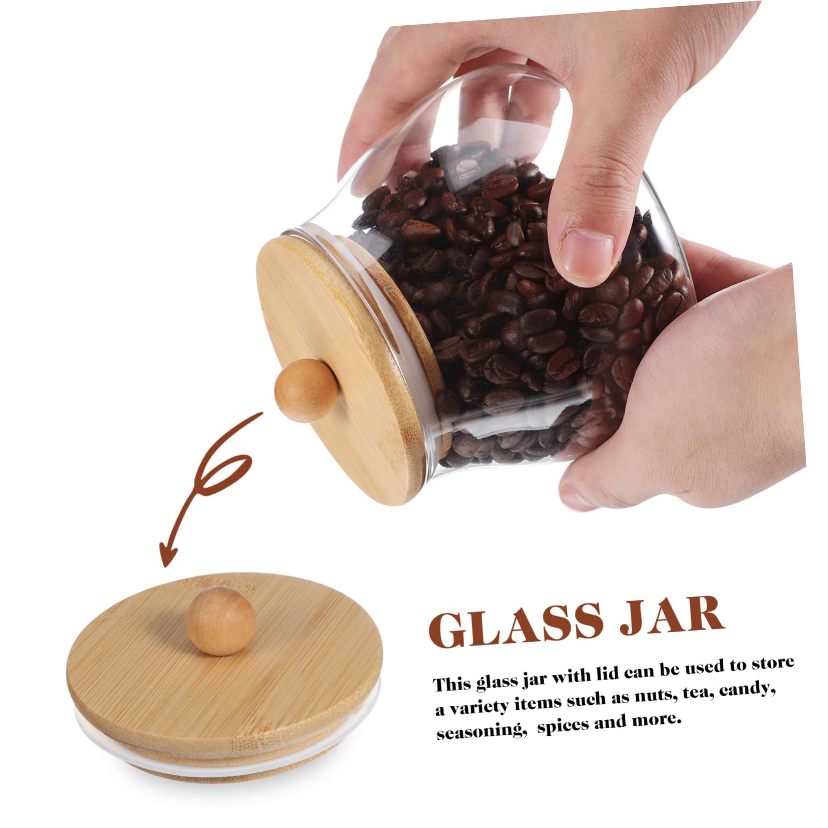 GALPADA 4 Pezzi Barattolo Sigillato Avena Coperchio Grandi Vasetti Barattoli Ermetico Distributore Contenitori Caramella Bottiglia Paglia Potere Mini Bottiglie Con Coperchi Filtro Di Legno