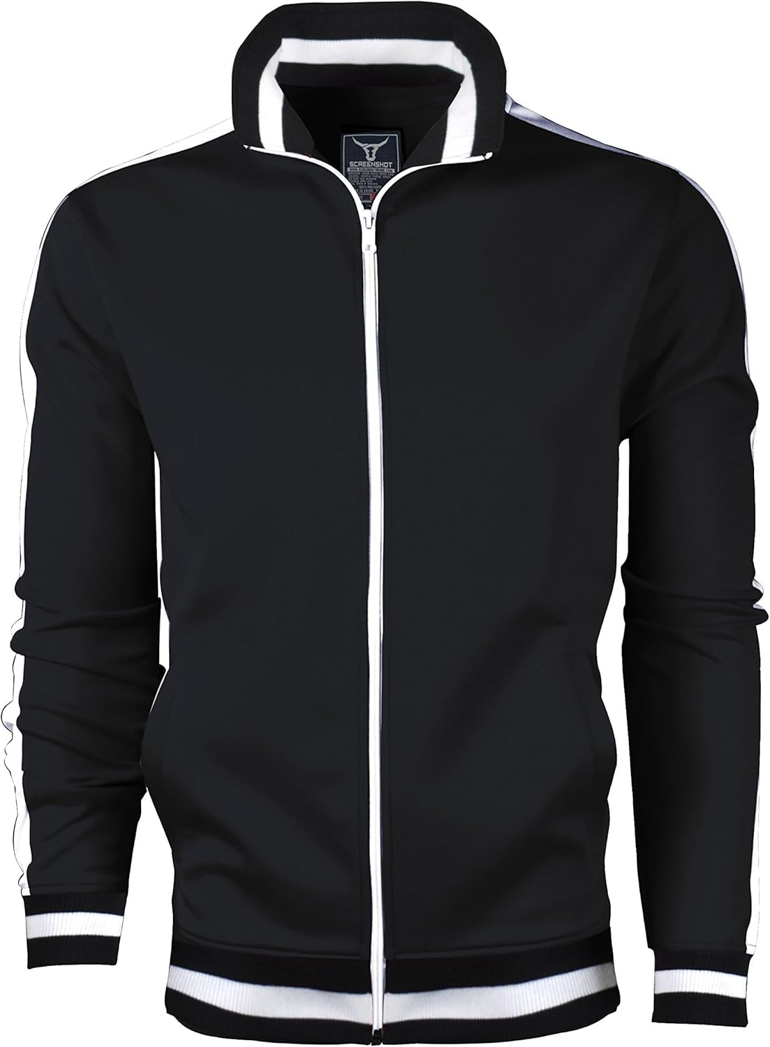 SCREENSHOT-TRACK JACKET Mens Urban Hip Hop Premium Track Jacket - Slim Fit Side Taping Sportswear Urbanwear Streetwear Top - Image 7