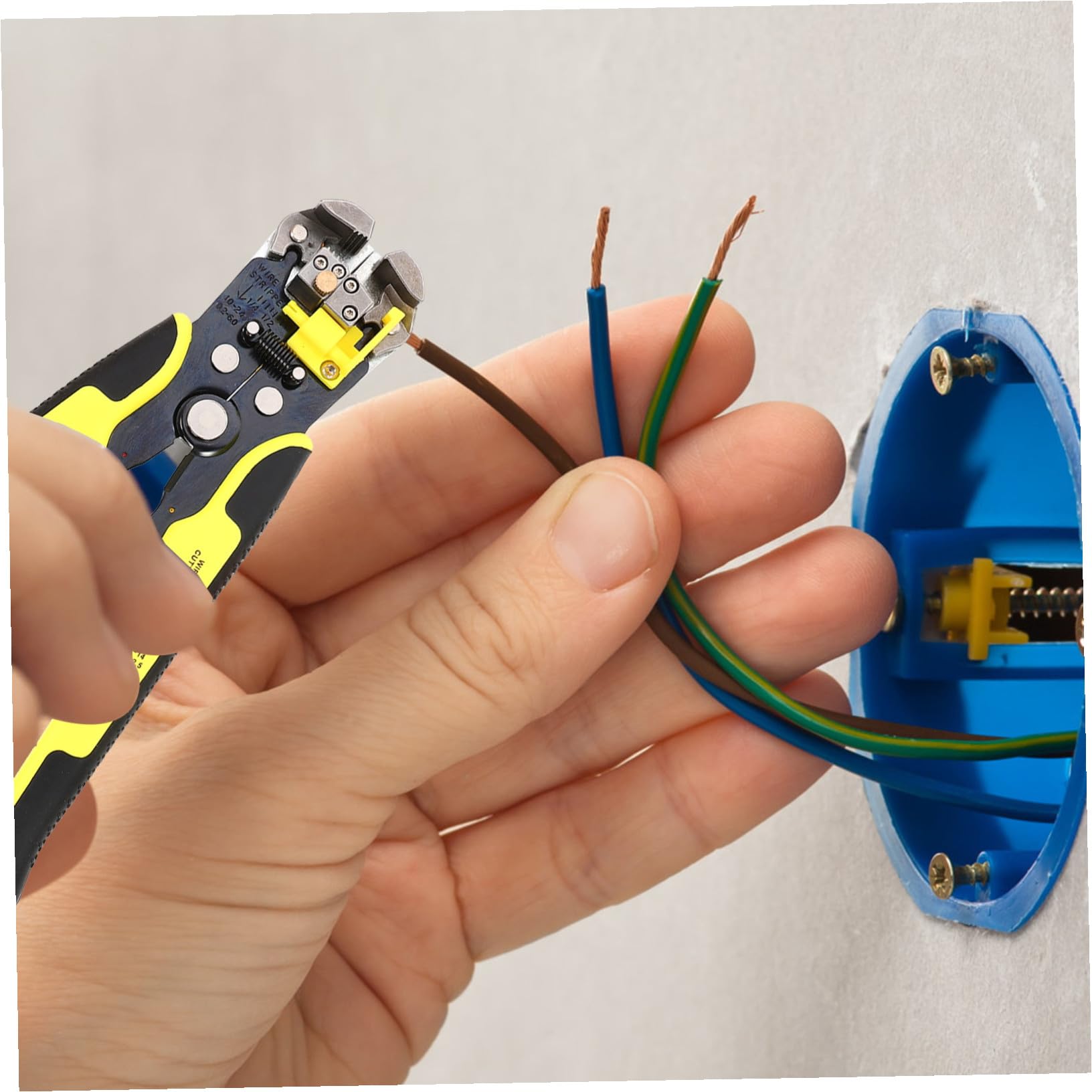 SOLUSTRE Kit de Herramientas de Crimpado con Mecanismo de Bloqueo para Terminales de Cable, Alicates Eléctricos de Acero y Cobre para Proyectos DIY y Reparaciones Eléctricas
