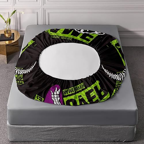 Miniatura 3 de AILONEN Juego de sábanas bajeras de tamaño individual, juego de sábanas con estampado de consola de videojuegos para niños, 1 sábana bajera