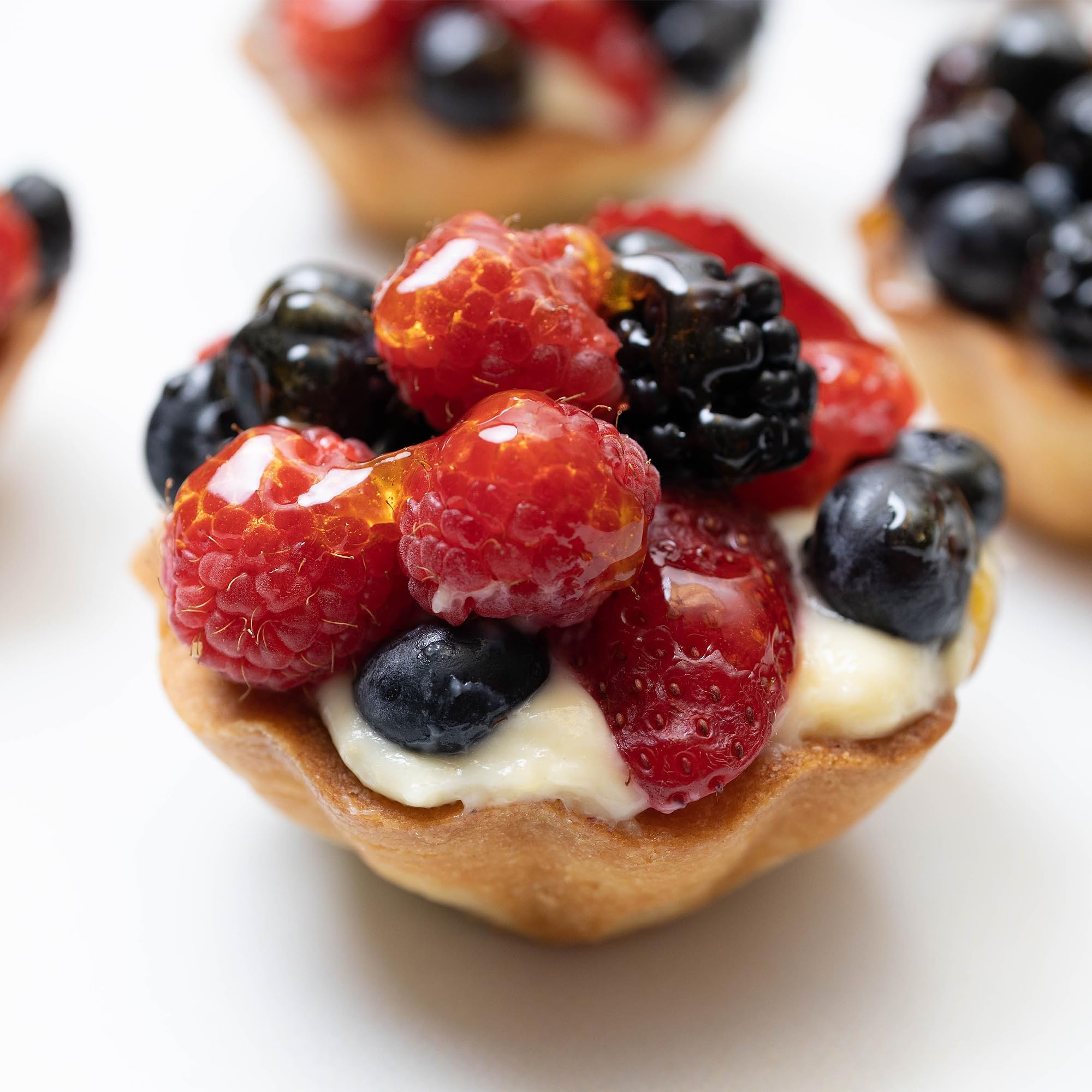 Crumble Crate - Mini Fruit Tarts with Vanilla Pastry Cream DIY Baking Set/Kit. All pre-measured ingredients and essential baking tools, Gift Idea,