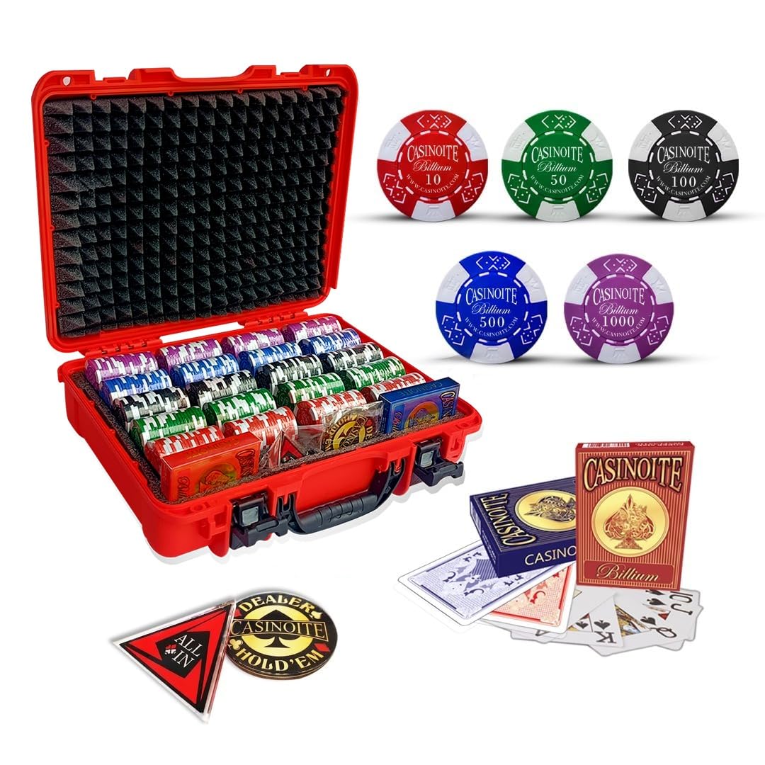 Casinoite Poker Chips Set with Denomination 400 Red Case (B0DCF8QTDX) Amazon Price History, Amazon Price Tracker