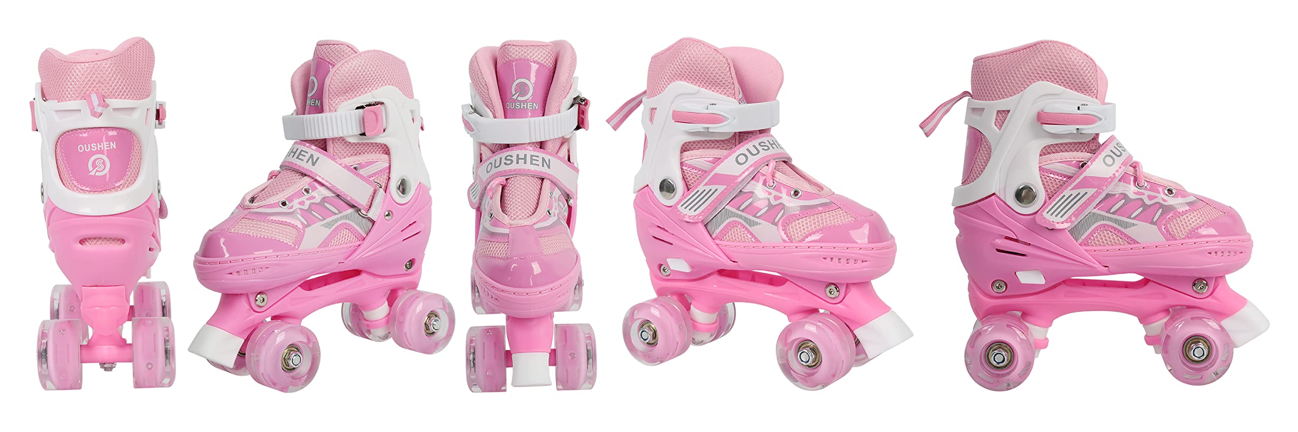 Scarpe Pattini Per Bambina Con Ruote Retrattili - Regolabili, Per Skateboard, Taglie 28-41 EU - Foto 11