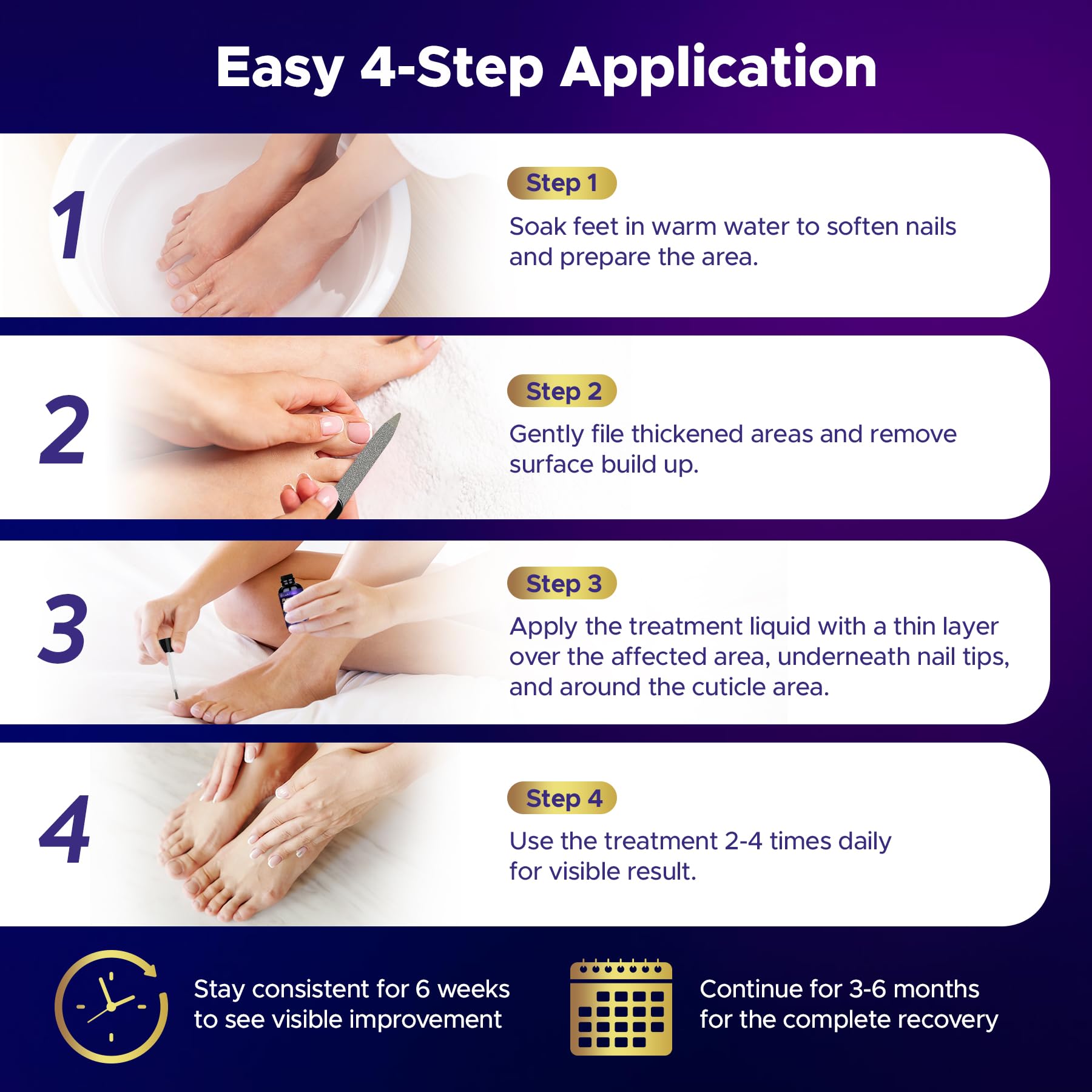 Toenail Fungus Treatment : Extra Strength 25% Undecylenic Acid Toe and Fingernail Fungus Removal - Fast Acting Fungal Nail Revitalizer with Tea Tree Oil (0.5 Fl Oz (Pack of 2)) — Amazon image 5