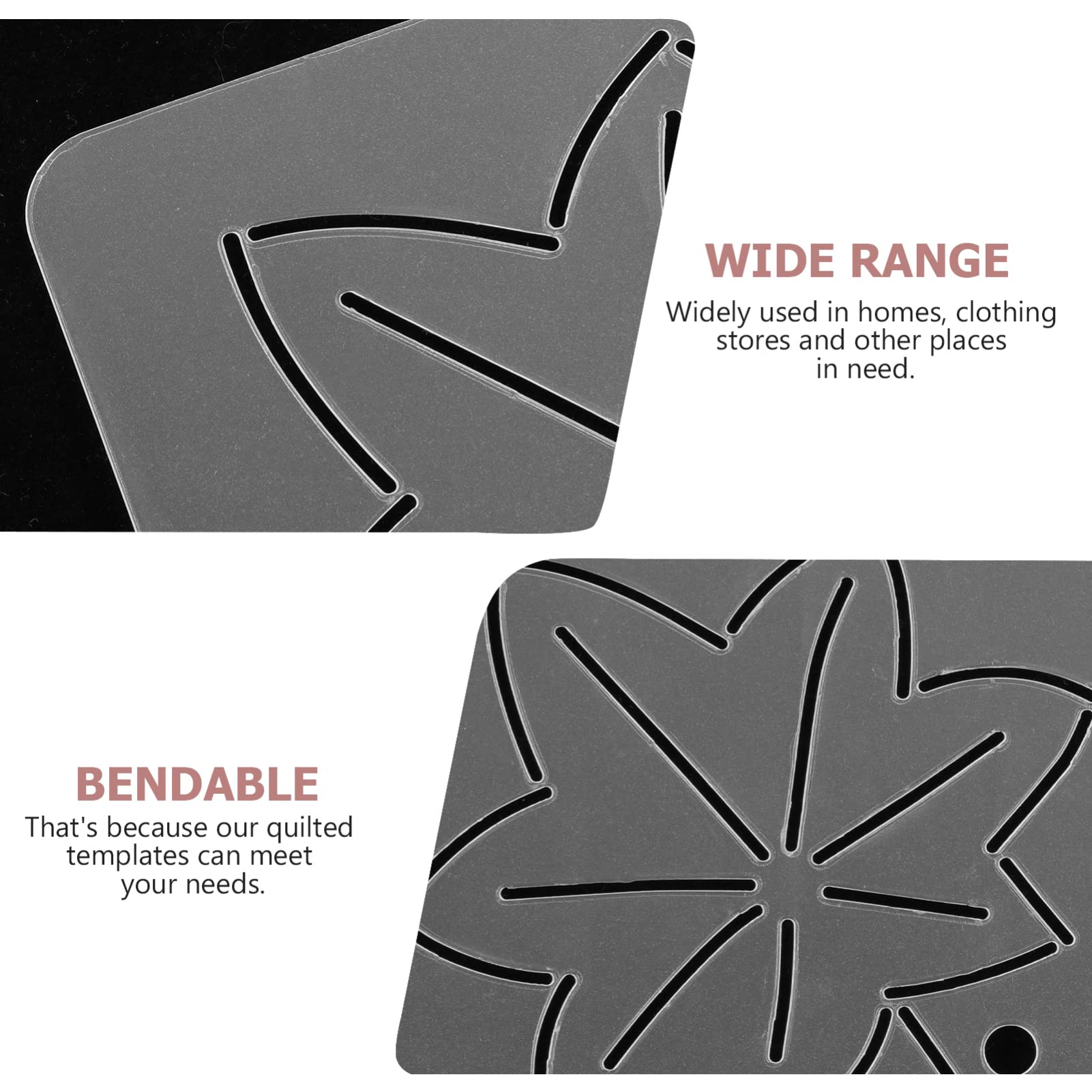 VICASKY Hand Embroidery Template Set 6pcs Reusable Quilting Templates Sewing DIY Stencils for Quilting and Craft Projects