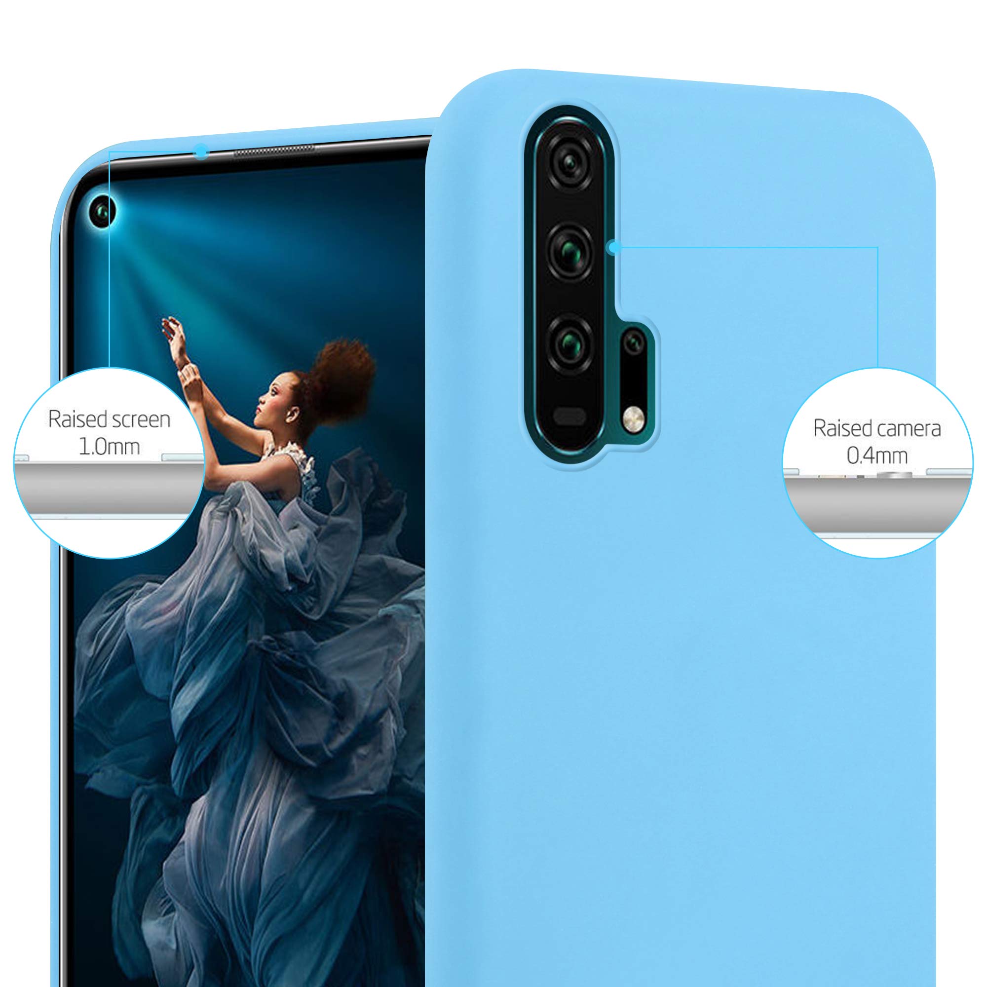 Cadorabo Custodia Honor 20 PRO Blu - Cover TPU Antiurto e Sottile