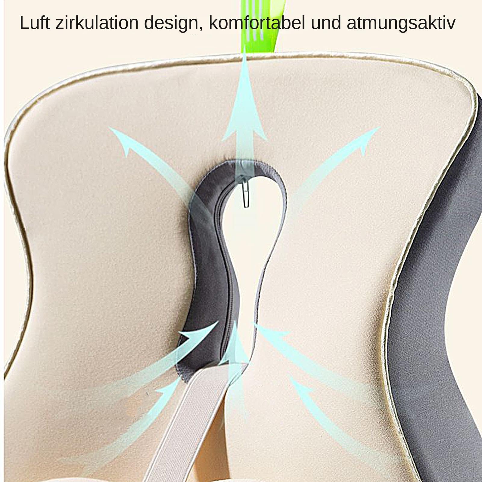 Respaldo Silla Oficina Corrector de Asiento y Cojín con Correa Ajustable | Almohada Lumbar Correa Ajustable Para Sillón De Ruedas, Embarazo, Avión, Viaje, Dormir, Recuperación Y Conducc