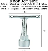 Vista 4 de Water Meter Wrench for Pentagon Socket, Curb Stop Wrench, Water Valve Shut Off Tool for Penta Socket, Pentagon Curb Box Key