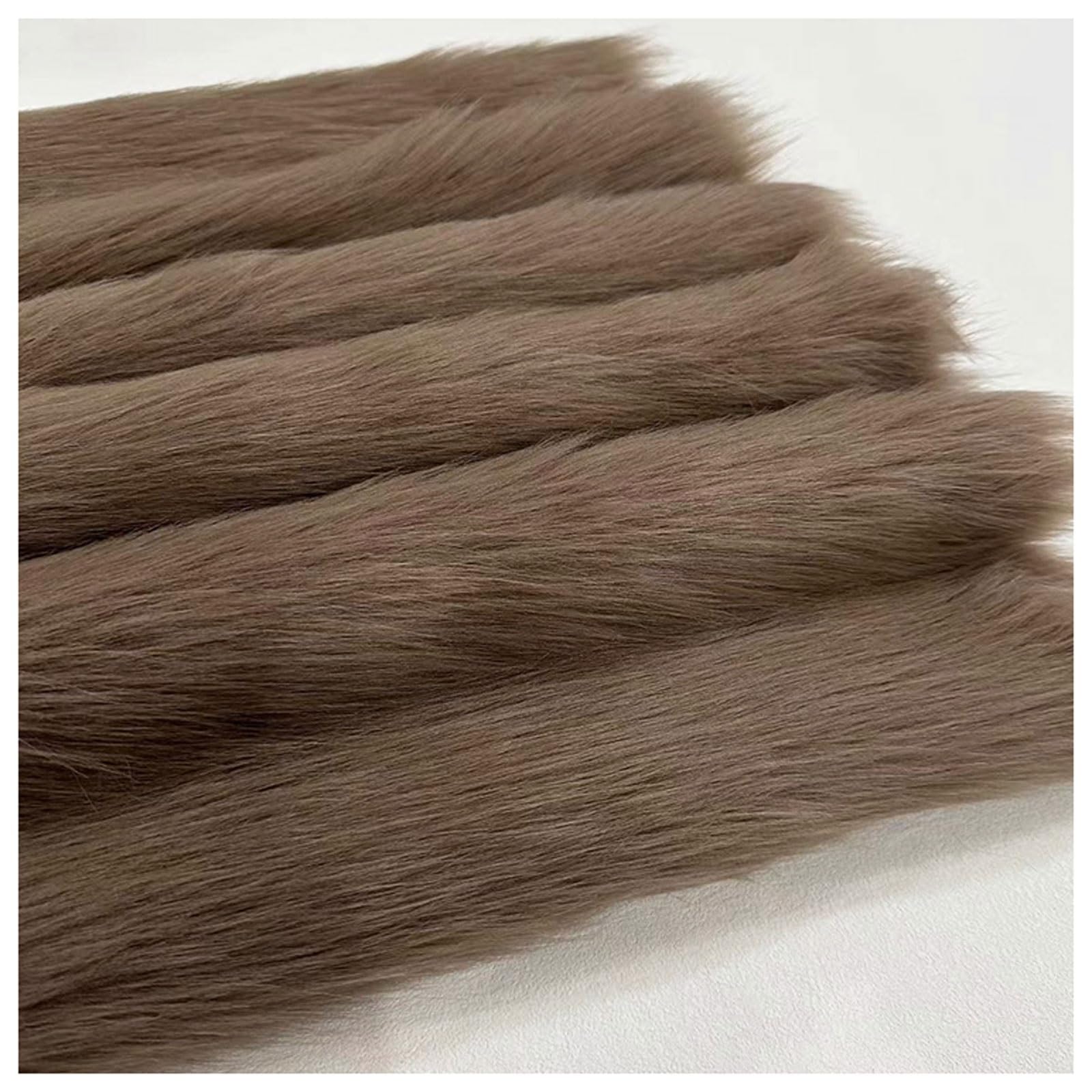 Faux Fake Fur Long Pile 5cm Shaggy Fluffy Faux Fur Fabric Decorative Fake Fur Material Shaggy Long Haired Fur Fabric For Craft, Sewing, Cosplay, Costume, Decorations, Gnomes, 25*170cm ( Color : Dark k โ image 1