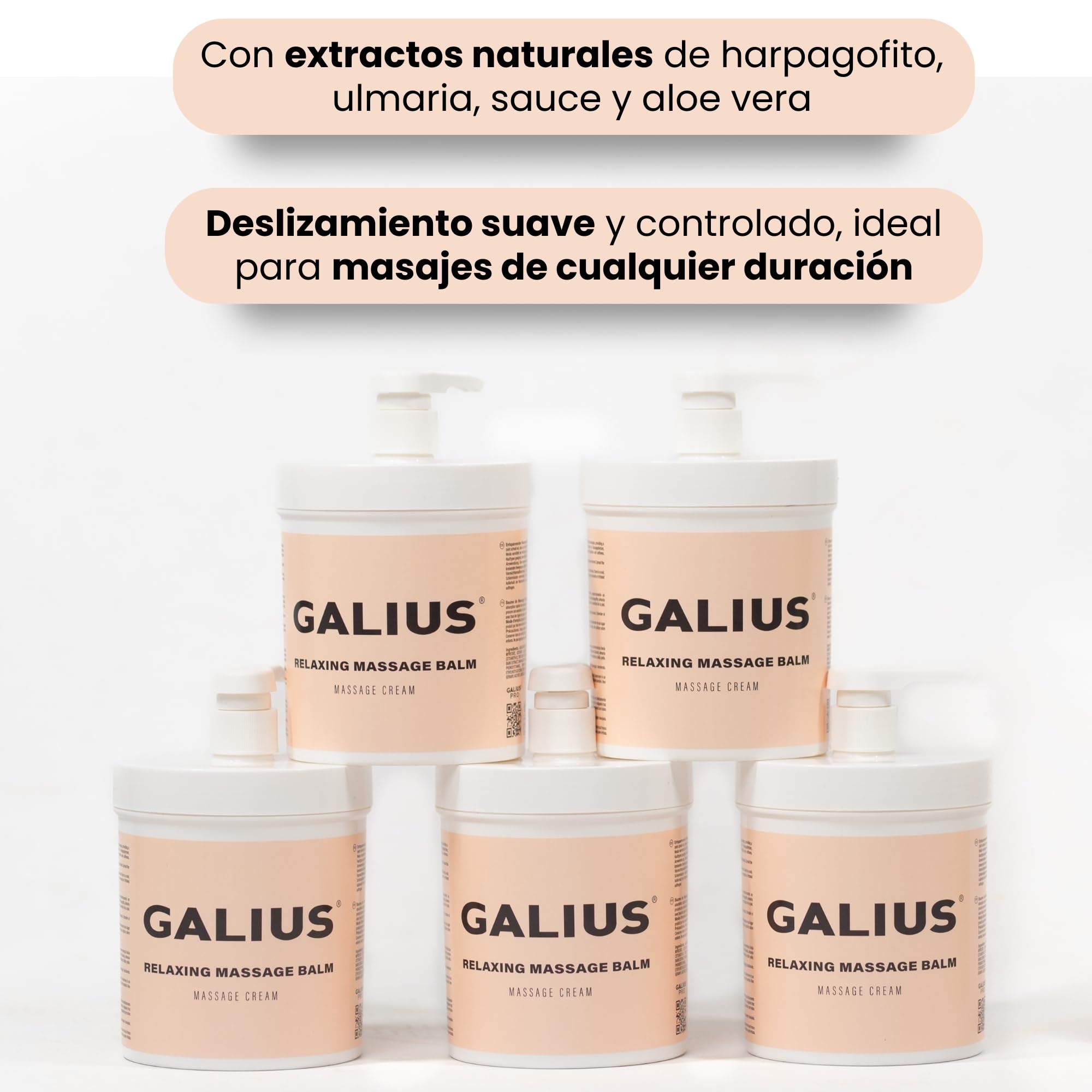 GALIUS - Bálsamo Relajante para Masaje con Ingredientes Naturales - Hidratación Profunda para Fisioterapia y Masajes Relajantes - Ideal para Todo Tipo de Masajes - 1kg