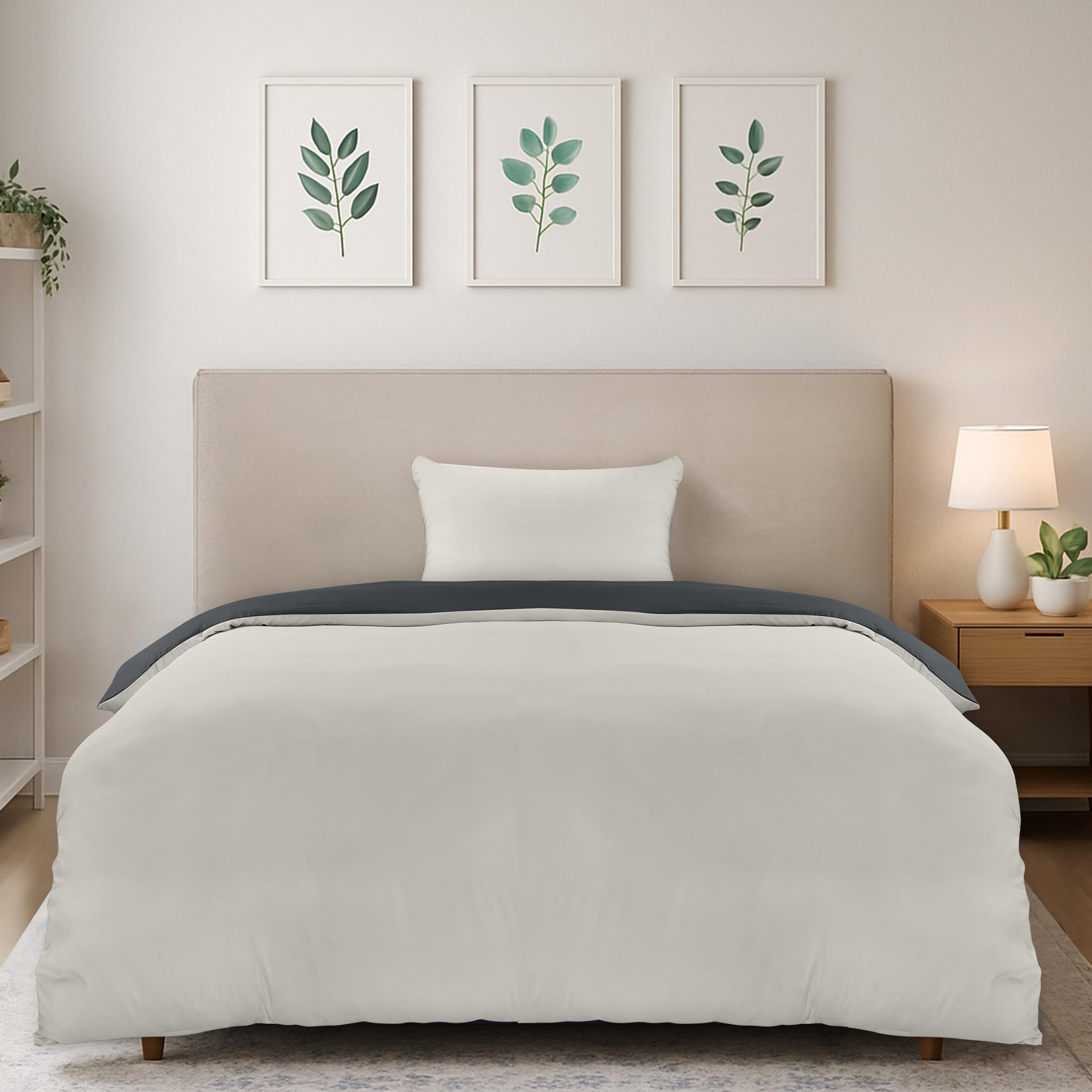 Utopia Bedding Duvet Cover Double - Soft Microfibre Polyester - Bedding Quilt Cover Set, with Pillow cases (Grey) — view 90