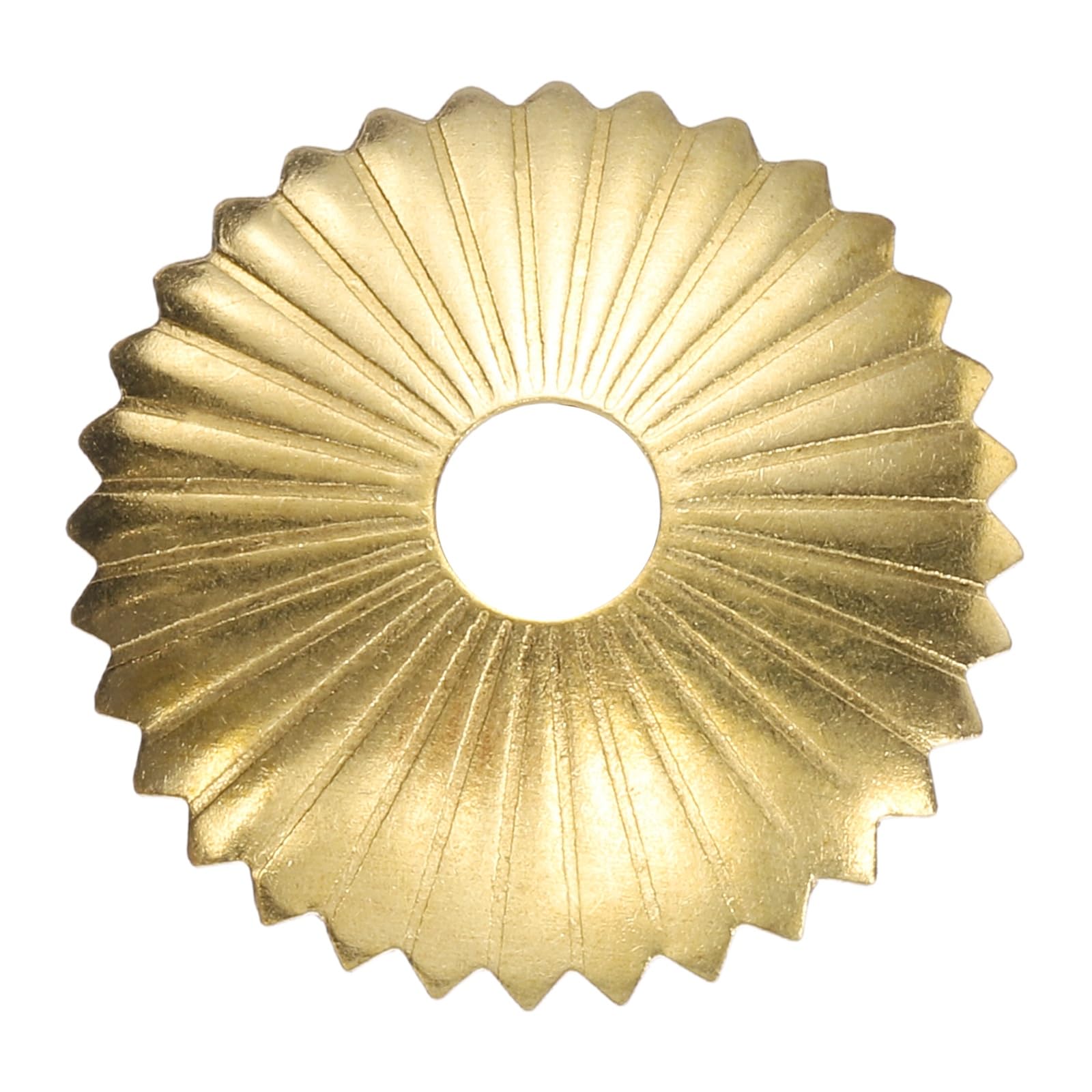 sourcing map 10pcs Cabinet Knob Backplate, 1.1 Inch Radial Brass Backplate Washers Classical Furniture Decoration Gasket for Cabinet Drawer Cupboard Doors Hardware