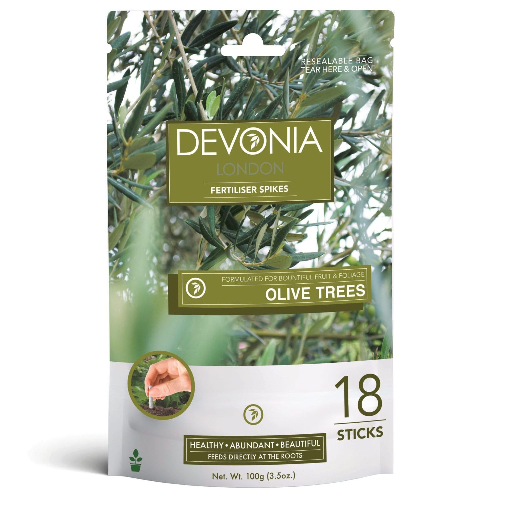 Devonia Olive Tree & Plant Fertiliser (18 Sticks) | Slow-Release Plant Food for Olive Trees | Pre-Measured, Easy to Use, Mess-Free | Feeds All Varieties Of Olive Tree | Fertiliser Feed All Season Long โ image 1