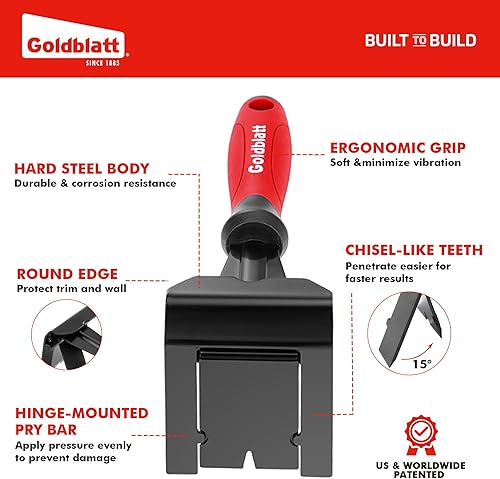 Miniatura 2 de Herramienta de extracción de molduras Goldblatt, herramienta de remoción de zócalos de 3 pulgadas para no dañar la superficie, barra de palanca