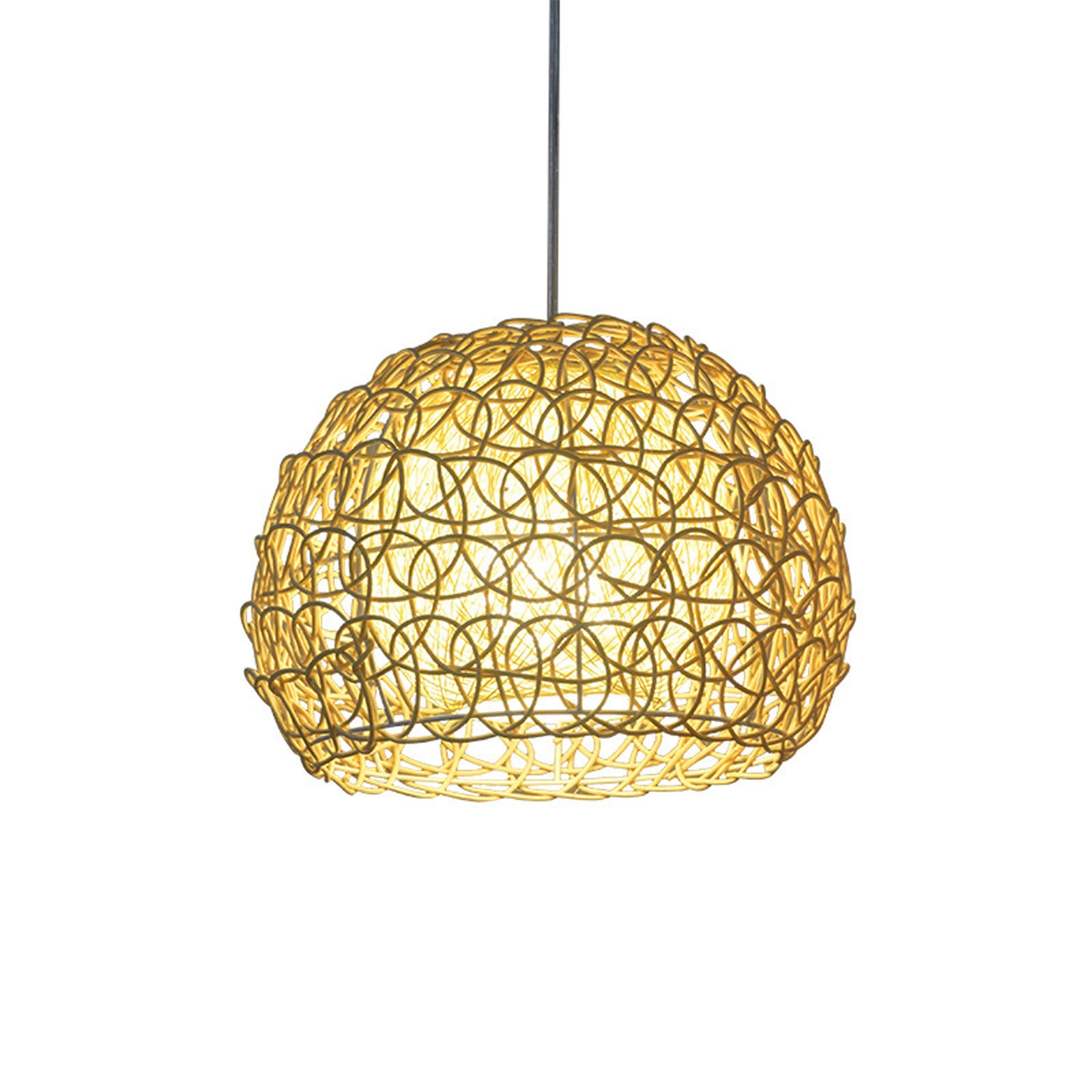 Lustre en rotin tisse main pour un eclairage tamise chaleureux