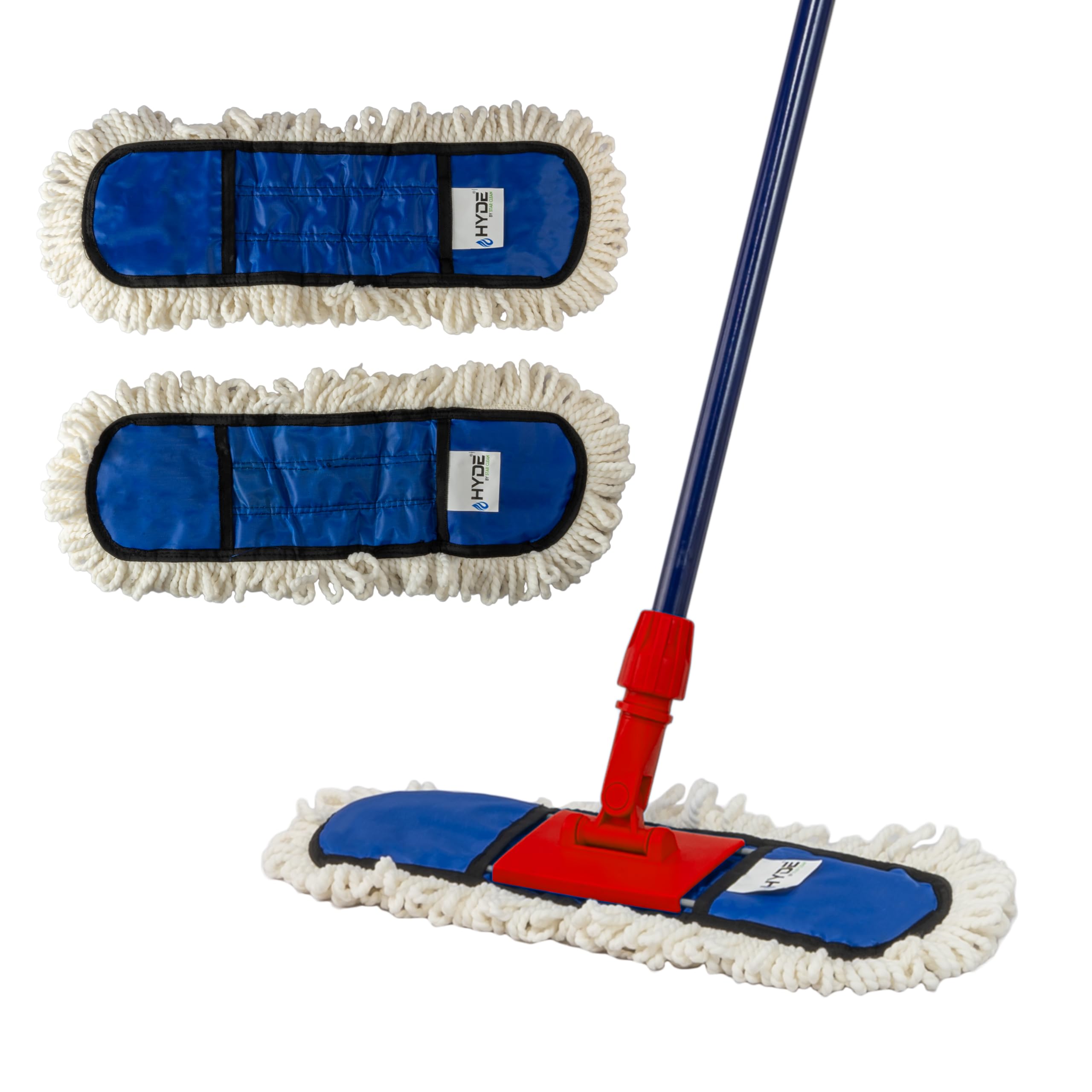 Hyde Multi Mop - Microfiber Flat Mop for Wet and Dry Floor Cleaning with Refills and Adjustable Handle Ideal for Office and Home Cleaning. (Red Includes 2 Extra Refill) (B0CX5DXXPJ) Amazon Price History, Amazon Price Tracker